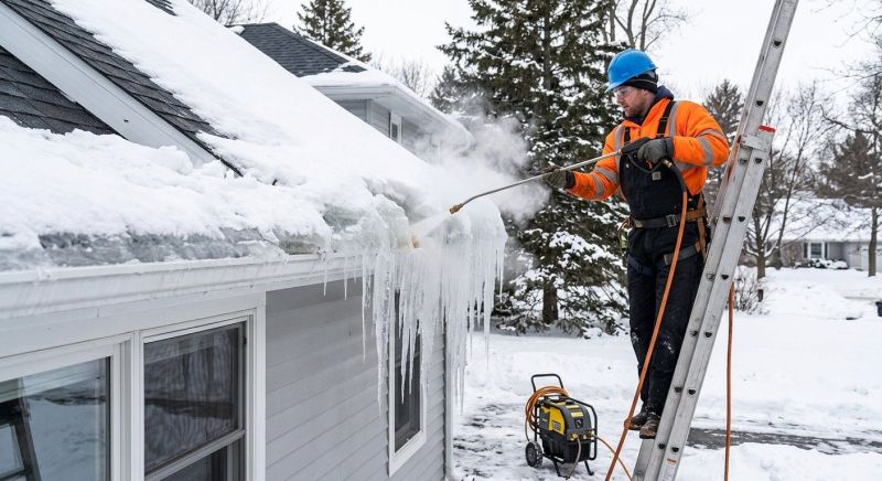 Roof Ice Dam Removal in Renton, WA