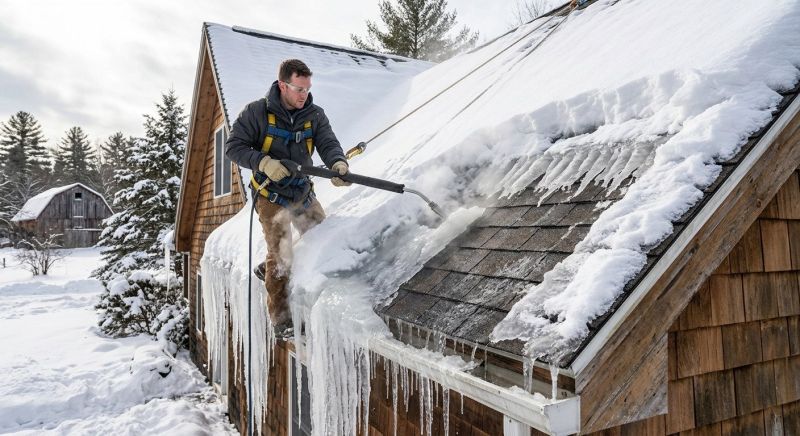 Roof Ice Dam Removal in Olympia, WA